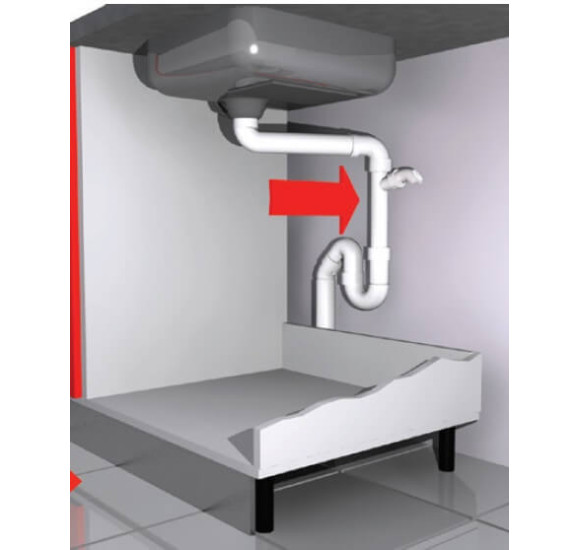 Franke taupantis vietą sifonas