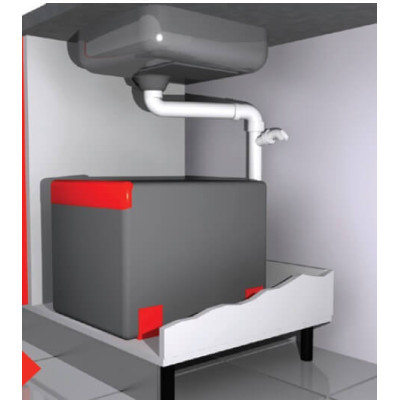 Franke taupantis vietą sifonas