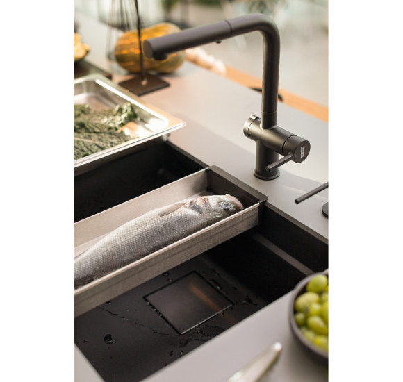 Franke nerūdijančio plieno nuvarvėjimo indas MRG ir KNG plautuvėms