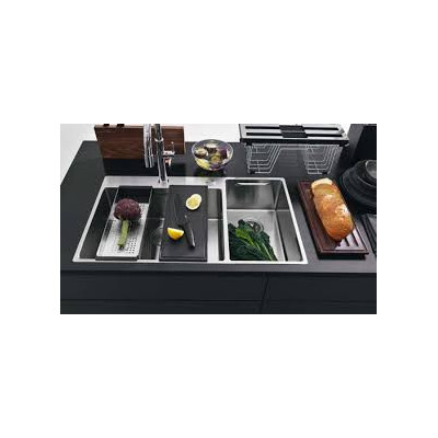 Franke nerūdijančio plieno nuvarvėjimo indas su plastikiniu rėmu 181x431 cm