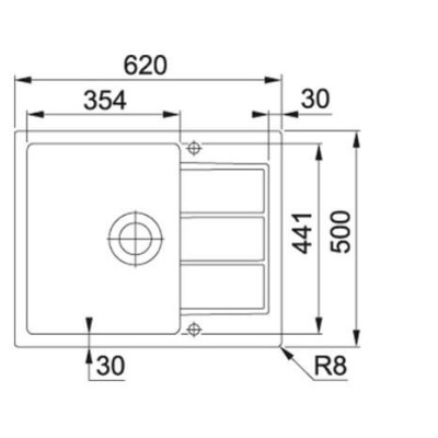 Franke S2D 611-62 tectonite plautuvė, užkemšamas ventilis, pasirenkama spalva