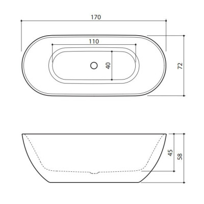 Balteco Xonyx vonia FABO 170x72x58cm
