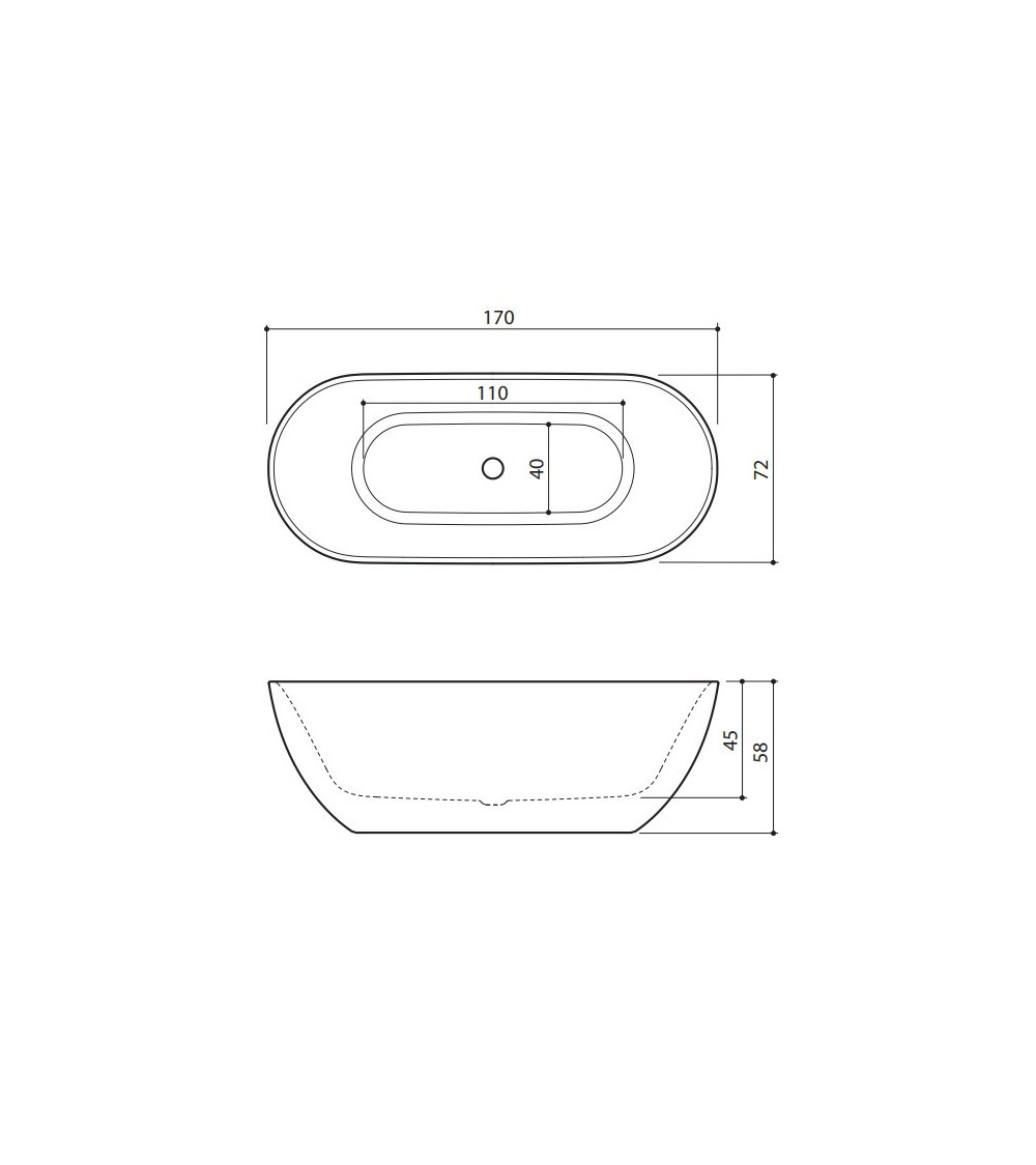 Balteco Xonyx vonia FABO 170x72x58cm