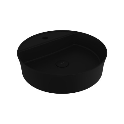 Bocchi Slim Line apvalus praustuvas su anga maišytuvui 45 cm, juodas