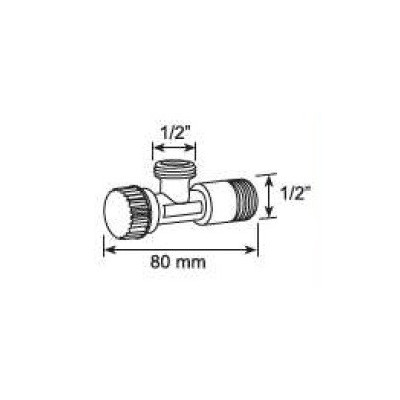 Kampinis ventilis AGM 1/2" - 1/2"