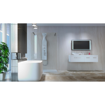 Akmens masės vonia Balteco GAMMA 159x71, balta