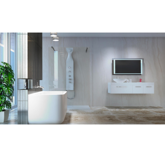 Akmens masės vonia Balteco GAMMA 159x71, balta