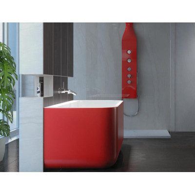 Akmens masės vonia Balteco GAMMA 159x71, RAL spalvos šonai