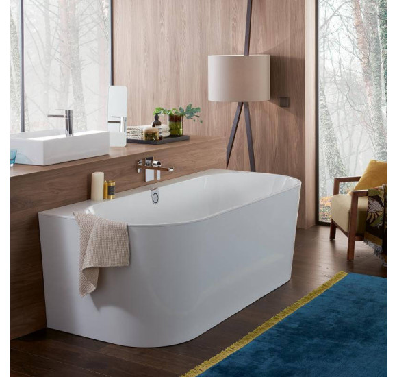Villeroy&Boch Oberon 2.0 Quaryl® Vonia, 180x80cm, glaudžiama prie sienos