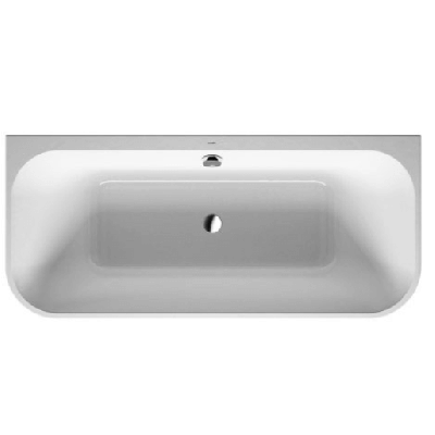 Duravit Happy D.2 prie sienos glaudžiama vonia su matine juoda apdaila 1800x800