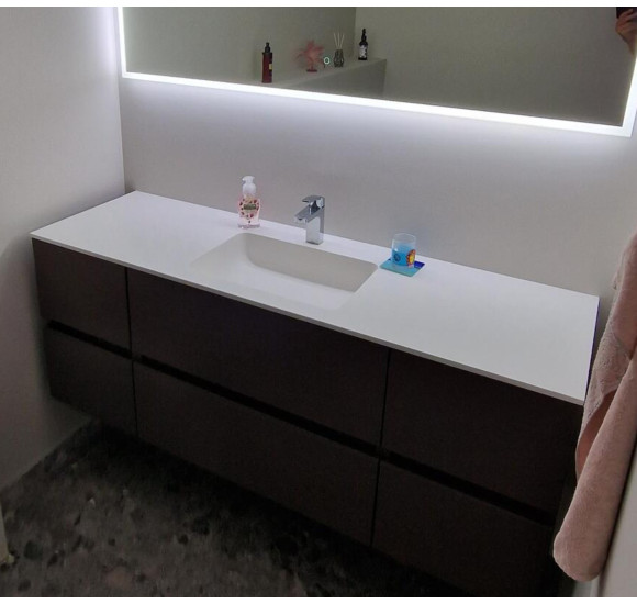 Balteco Standart nestandartinių matmenų praustuvas su stalviršiu nuo 600mm iki 1600mm