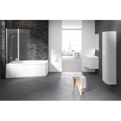 Ravak 10° 160x95, asimetrinė vonia, akrilas (pasirinkite pusę)