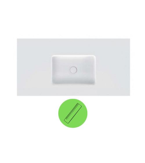 Balteco Standart nestandartinių matmenų praustuvas su stalviršiu nuo 600mm iki 1600mm