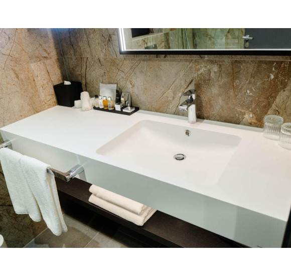 Balteco Standart nestandartinių matmenų praustuvas su stalviršiu nuo 600mm iki 1600mm