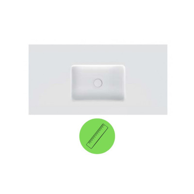 Balteco Standart nestandartinių matmenų praustuvas su stalviršiu nuo 600mm iki 1600mm