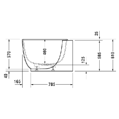 Akrilinė vonia Duravit Luv DuraSolid® 185x95cm