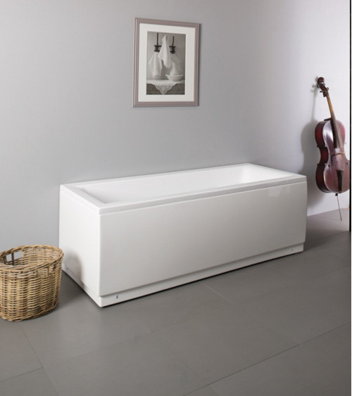Balteco Roma 179x80cm, akrilinės vonios komplektas: rėmas, apdaila L-formos ir sifonas
