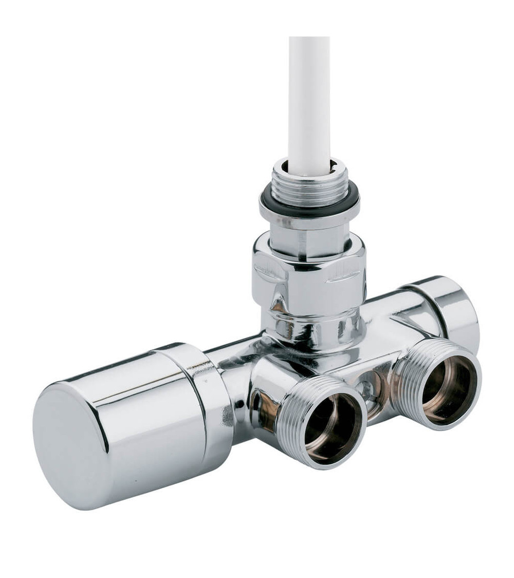 IŠPARDAVIMAS. Vožtuvas CHROM kampinis, vienv./dviv. sistemai 40 mm