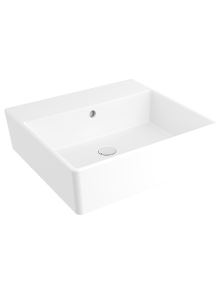 IŠPARDAVIMAS. Bocchi Milano statomas ant stalviršio praustuvas 505x450, baltos sp. be skylės maišytuvui 1216-062-0125