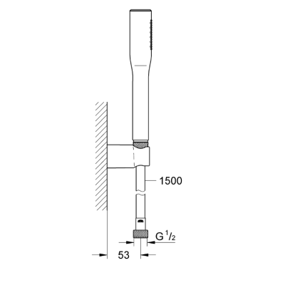IŠPARDAVIMAS. Grohe Euphoria Cosmopolitan rankinis dušelis su laikikliu (plastikinis)