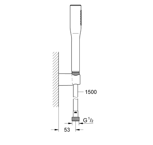 IŠPARDAVIMAS. Grohe Euphoria Cosmopolitan rankinis dušelis su laikikliu (plastikinis)