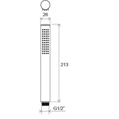 Ravak Chrome serijos cilindrinė dušo galvutė 957.00