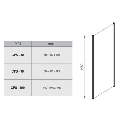 Ravak CPS komplektuojamoji dušo kabinos sienelė (pasirenkami dydžiai)