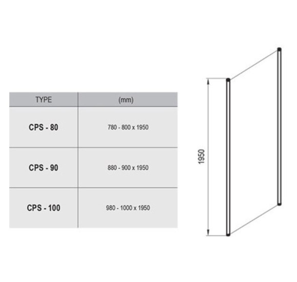 Ravak CPS komplektuojamoji dušo kabinos sienelė (pasirenkami dydžiai)