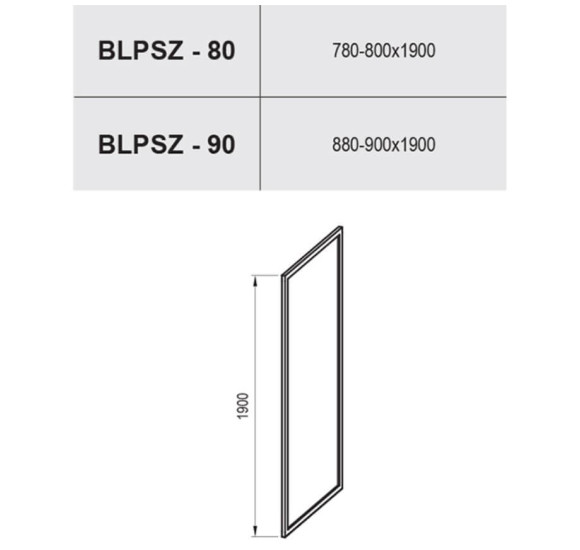Ravak BLPSZ Komplektuojamoji dušo kabinos siena (pasirenkami dydžiai)