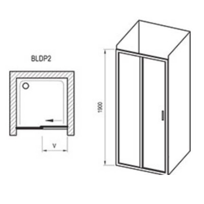 Dušo Durys Ravak BLDP2-100,110,120cm