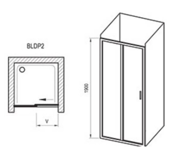 Dušo Durys Ravak BLDP2-100,110,120cm