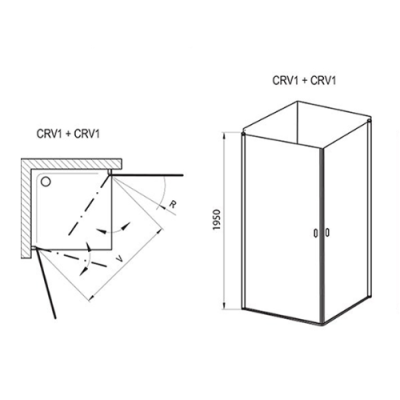 Ravak CRV1+CRV1 dušo kabina