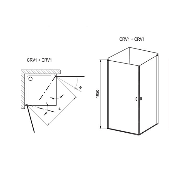 Ravak CRV1+CRV1 dušo kabina