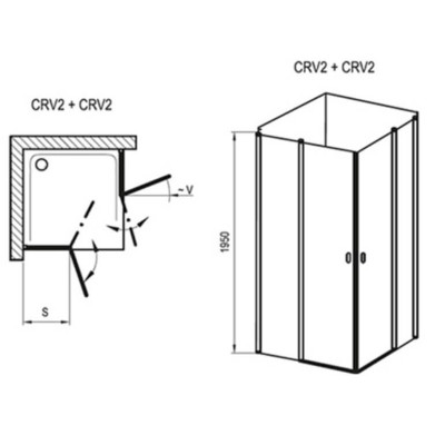 Ravak dušo kabina Chrome CRV2