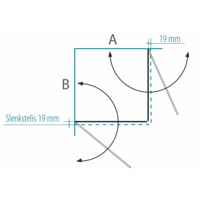 Brasta Glass Viktorija dušo kabina, 90x90x200 cm, Nero Frame, juodas profilis, skaidrus stiklas