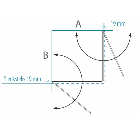 Brasta Glass Viktorija dušo kabina, 90x90x200 cm, Nero Frame, juodas profilis, skaidrus stiklas