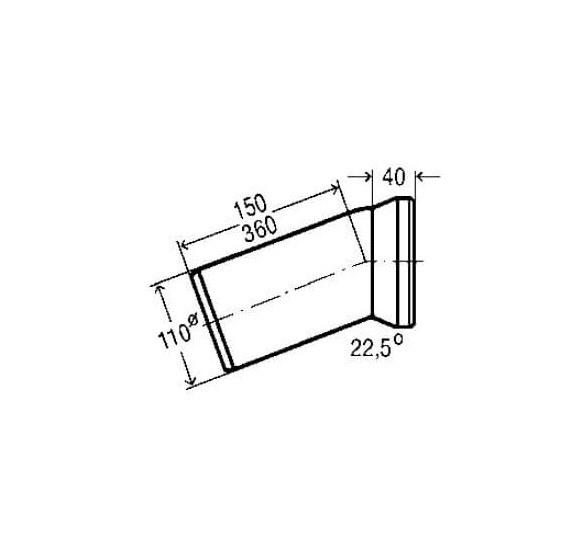 Viega WC pajungimo alkūnė 22,5°