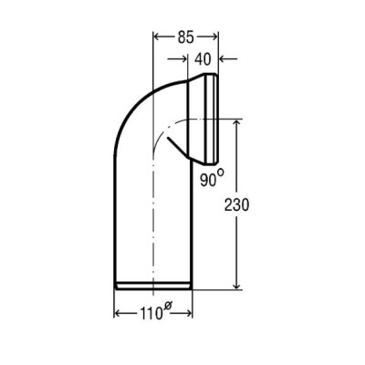 Viega WC pajungimo alkūnė 90°