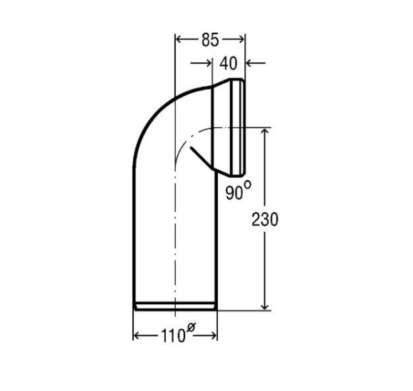 Viega WC pajungimo alkūnė 90°