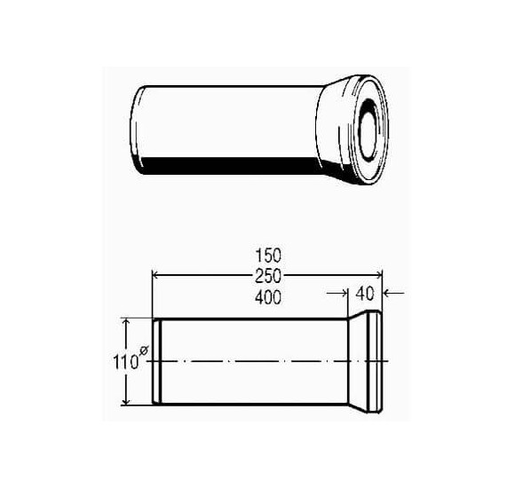 Viega tiesus WC pajungimas