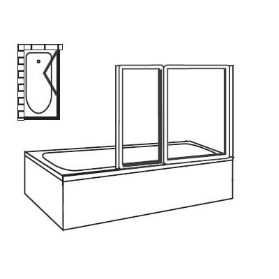 Vonios sienelė Ravak VS2, 104x140cm