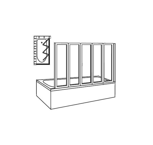 Vonios sienelė Ravak VS5, 113x133cm