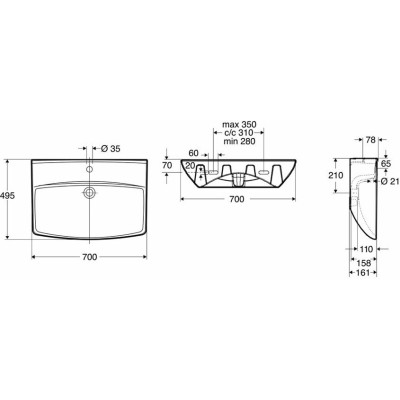 Ifo Inspira Art praustuvas 70cm