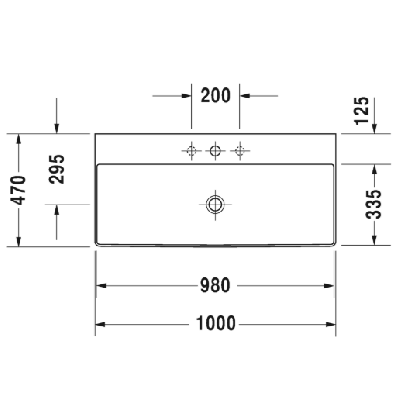 Duravit DuraSquare praustuvas 1000x470 (keraminis dangtelis komplekte)
