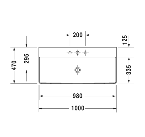 Duravit DuraSquare praustuvas 1000x470 (keraminis dangtelis komplekte)