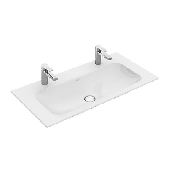 Villeroy & Boch Finion dvigubas praustuvas, 1000 x 500 mm su "Ceramic Plus" danga