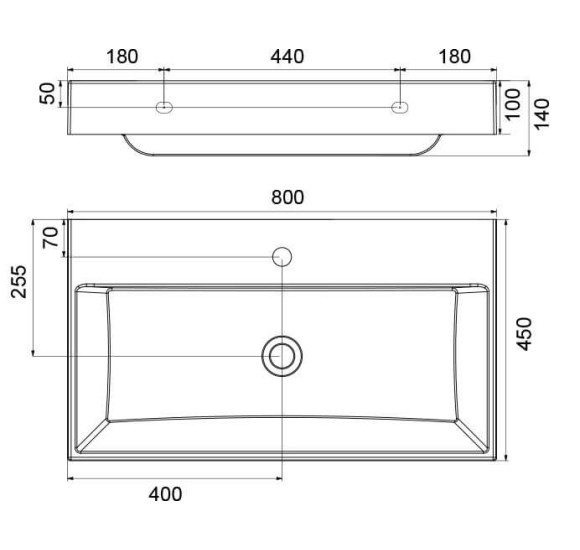 Praustuvas Ravak Natural 800