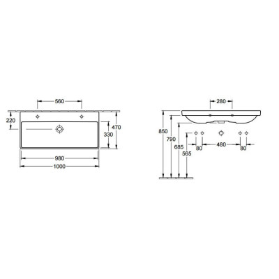 Villeroy & Boch Avento praustuvas 100x47cm