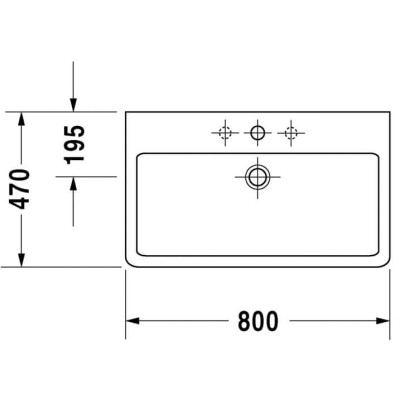 Duravit Vero 80x47 pakabinamas praustuvas