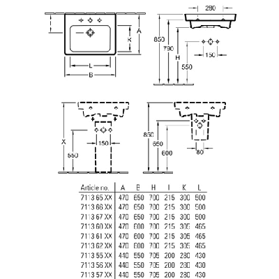 Villeroy & Boch Subway 2.0 praustuvas, 600x470
